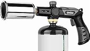 Sondiko Powerful Grill & Cooking Propane Torch L8010, Sous Vide, Campfire Starter, Adjustable Wood Torch Burner for Searing Steak, BBQ, Welding(Black, Grey) Propane Tank Not Included