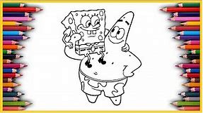 Coloring SpongeBob SquarePants & Patrick Star | SpongeBob Coloring Pages | Draw and Colors
