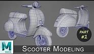 Scooter Modeling & Rendering Tutorial (Part 01) | Maya Cartoon Modeling Series #11