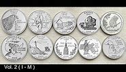 United States Mint's 50 State Quarters coin collection in Alphabetical order | Vol 2 ( I - M )