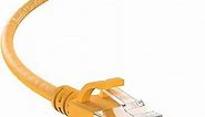 InstallerParts Ethernet Cable CAT6A Slim Cable UTP Booted 10 FT - Yellow - Professional Series - 10Gigabit/Sec Network/High Speed Internet Cable, 550MHZ, 28AWG