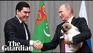 Putin's all smiles to get a puppy as birthday present