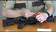 Gun lock demonstration - semi-automatic rifle