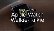 How to use Walkie-Talkie on Apple Watch
