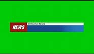 Top 5 News Banner Green Screen | Breaking News Background Icon