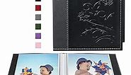 Artmag Photo Album 5x7 Clear Pages Pockets Leather Cover Slip Slide in Photo Album Book Holds 100 Vertical 5x7 Photos Picture Book for Wedding Family (Black)