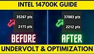 Intel i7-14700k Undervolting & Optimization Guide - Benchmarks