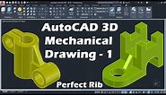 AutoCAD 3D Mechanical Drawing Tutorial - 1
