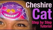Cheshire Cat Alice in Wonderland Face Paint Tutorial How to Face Paint Cheshire Cat