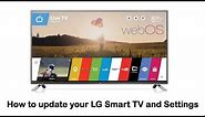 LG Smart TV - How to update your LG Smart TV and Settings