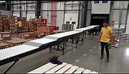 Telescopic Gravity Roller Conveyor for Automated Unloading