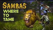 Where to Tame SAMBAS | Rare Lion Hunter Pet | World of Warcraft Cataclysm | Hunter Pet Taming Guide