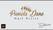 Draw Nail Art Design For Nail Artist - Logo Design Illustrator Tutorial - Dillenium #nailartistist