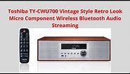 Toshiba ty-cwu700 wireless bluetooth audio streaming micro ion audio retro boombox with am/fm radio