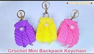 Cute Crochet Mini Backpack Keychain - Step by Step