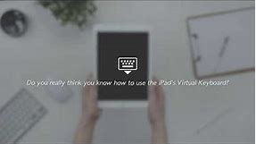 How to Use the Virtual Keyboard on an iPad/iPad Pro/iPad Air 2020