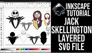 Inkscape tutorial Jack Skellington SVG file - Inkscape SVG tutorial - Inkscape drawing - Inkscape