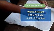 C Series Paper Size Explain by C4 Paper | C0, C1, C2, C3, C4, C5, C6, C7, C8 Paper Sizes |