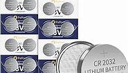 20 Count CR2032 Lithium Coin Cell Battery, 3V Blister Packed CR2032 Button Battery for Small Devices, Long Lasting Power, 8-Year Storage Shelf Life, Child Secure Packaging, Pack of 20