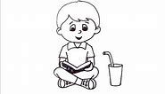 How to Draw a Boy reading a Book