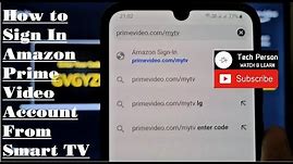 How to Sign In Amazon Prime Video Account from Smart TV