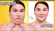 Contouring for Beginners⚡ How to Contour ROUND FACE. & DOUBLE CHIN (Easy Plus Size Makeup)