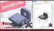 SolidWorks | 3D CAD EXERCISES 129 | StudyCadCam | Solution Tutorial |