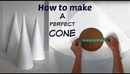How to make a perfect paper cone. Paper cones for DIY Christmas Trees. Easy Quick Cones.