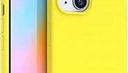FELONY CASE - iPhone 13 / iPhone14 Case - Neon Yellow Silicone Phone Cover | Liquid Silicone with Anti-Scratch Microfiber Lining, 360° Shockproof Protective Case for Apple iPhone 13 / iPhone14