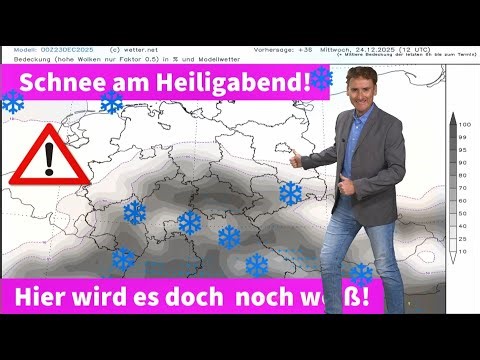 Wintereinbruch an Heiligabend, auch Eisregen möglich! Eisiger Ostwind: gefühlt bis -15°C!