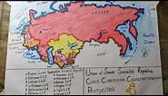 How to draw USSR map easy SAAD