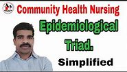 Epidemiological Triad/ Epidemiological Triangle - Simplified / Community Health Nursing.