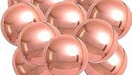 KatchOn, Metallic Rose Gold Balloons - Big 22 Inch, Pack of 12 | Rose Gold Mylar Balloons, Rose Gold Chrome Balloons | Rose Gold Foil Balloons, Rose Gold Party Decorations | Rose Gold Metallic Balloon