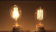 Energy saving with LED Filament Bulbs Comparison with Edison Incandescent