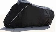 Super Heavy-Duty Bike Motorcycle Cover Compatible for Harley-Davidson SOFTAIL Duece FXSTDI. Strong UV Protective Chopper Bike TARP. Breathable and Portable Vehicle Protection