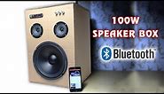 How to make 100W Bluetooth Speaker Box from Cardboard