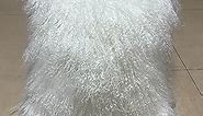 100% Real Mongolian Lamb Fur Cushion Cover/Pillowcase (18x18inch, White)
