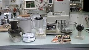 Vintage Appliances: Oster Kitchen Center -all-in-one mixer, blender, juicer, grinder, food processor
