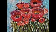 Textured Cactus Flowers Acrylic Painting