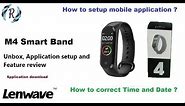 M4 Smart Band (FitPro application) - Unboxing, Setup date/Time, First time setup and feature review