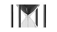 Hourglass 60 Minute Sand Timer: Large 10 Inch Decorative Wooden Sand Clock,Reloj De Arena para Decoracion, Vintage Sand Watch 60 Min, 1 Hour Glass Sandglass for Home Office Desk Decor, Black