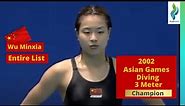 2002 Wu Minxia 吴敏霞- Team China - Asian Games - Womens 3 Meter Springboard Diving