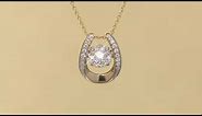 Cluster Dancing Diamond Pendant, 14K 4/10 cttw, by Affinity on QVC