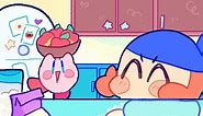 Kirby Animation! kirby and bandanna waddle dee make apple pie