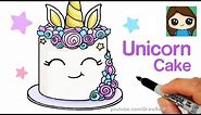 How to Draw a Unicorn Cake Easy