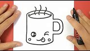 How to Draw a Hot Chocolate Cup Cute and Easy