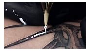 Artist🔹@gara_tattooer Process of thorn tattoo🌪️ #shorts