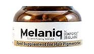 Melaniq Hair Pigmentation Dietary Supplement - Anti Gray Hair Tablets for Men Women - Melanin Support Anti-Ageing Vegetarian Capsules, 1 month supply