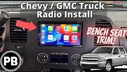 2007 - 2014 GMC / Chevy Radio Install Sierra, Silverado, Avalanche (Bench Seat)