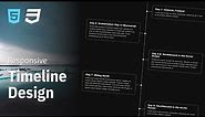 HTML & CSS Timeline Design | Quick Tutorial